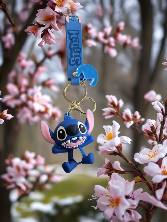 Stitch Keychain Blue