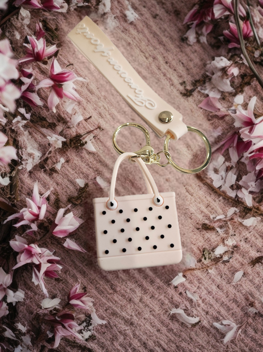 White Crock Bag Keychain