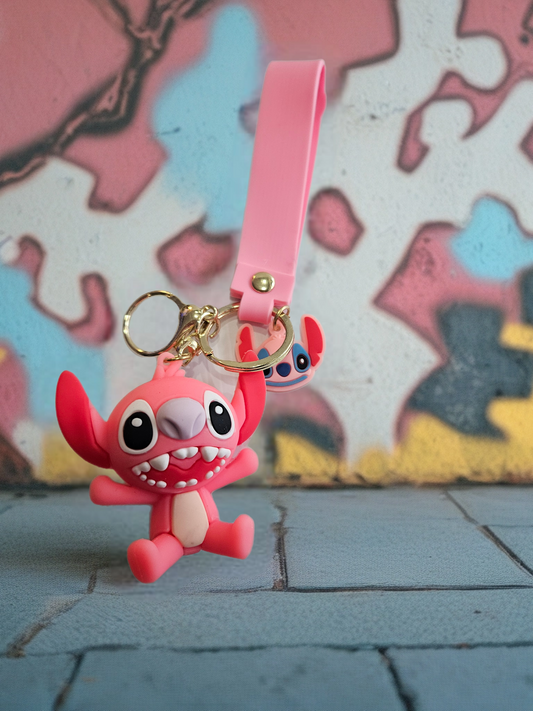 Pink Stitch Keychain