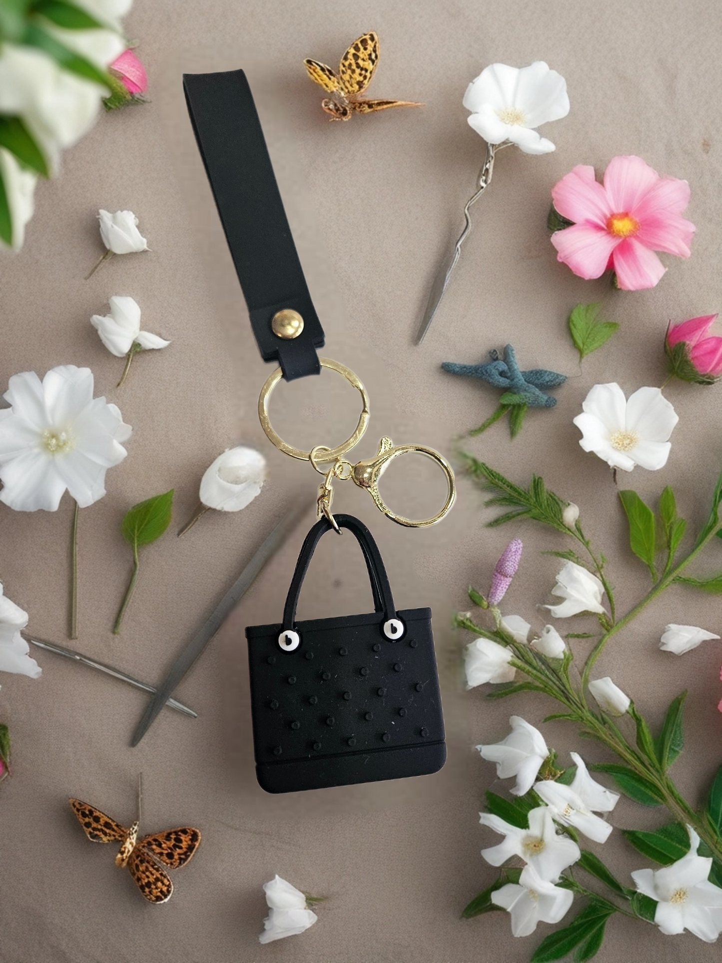 Black Crock Bag Keychain