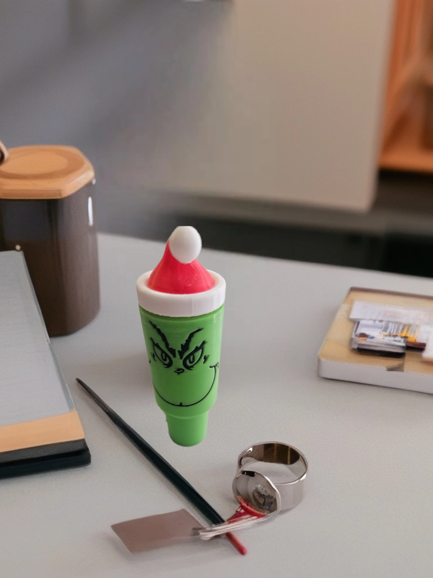 Grinch Chapstick Holder 3 D Printed